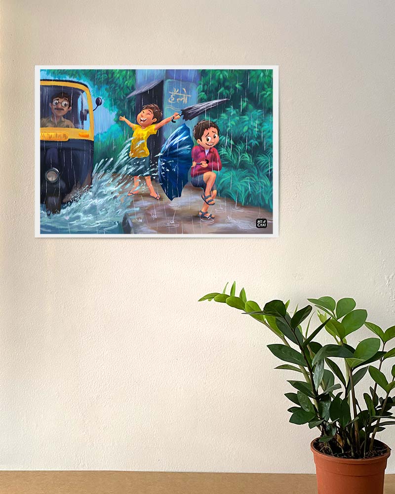 Hiding from Splash - Art Print – Ru&Chai