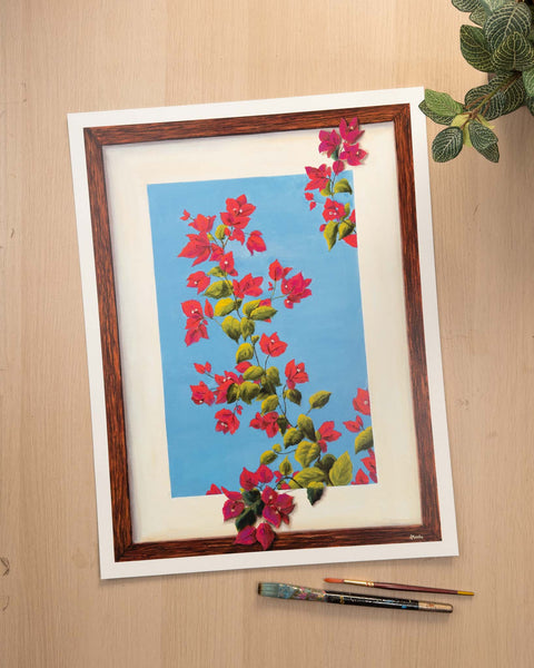 Bougainvillea pop up - Art Print