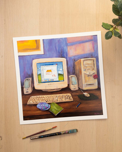 Our first computer - Art Print
