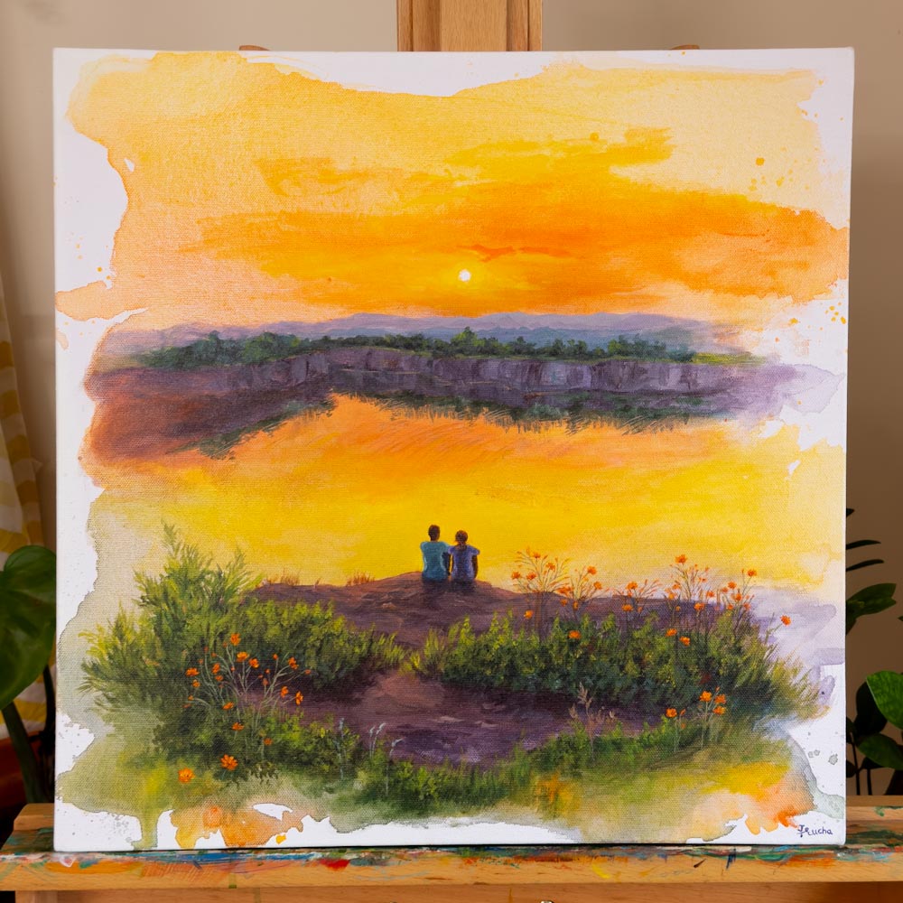 You Me and the Sunset - Painting