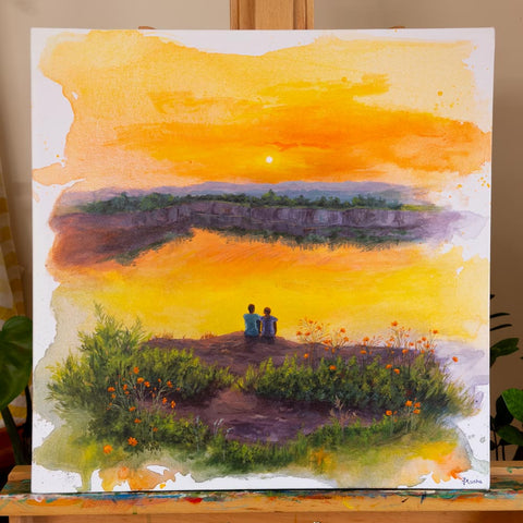 You Me and the Sunset - Painting