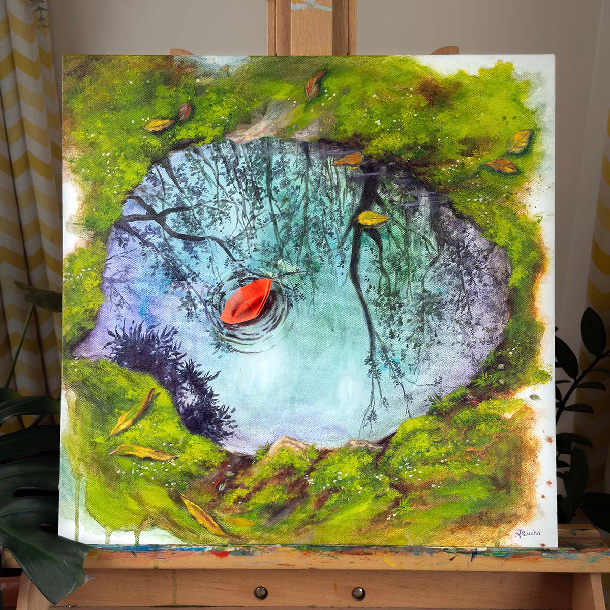 The Puddle with Memories - Painting