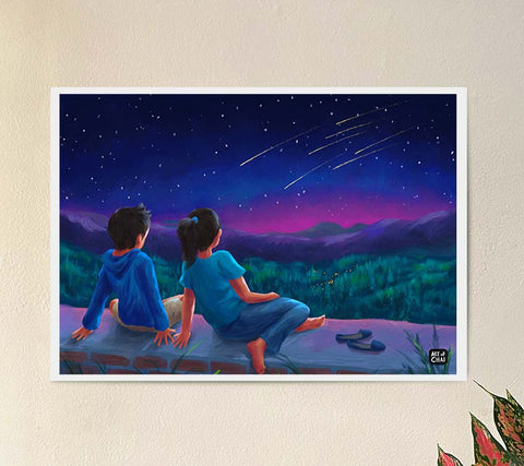 Spotting Shooting Stars - Art Print