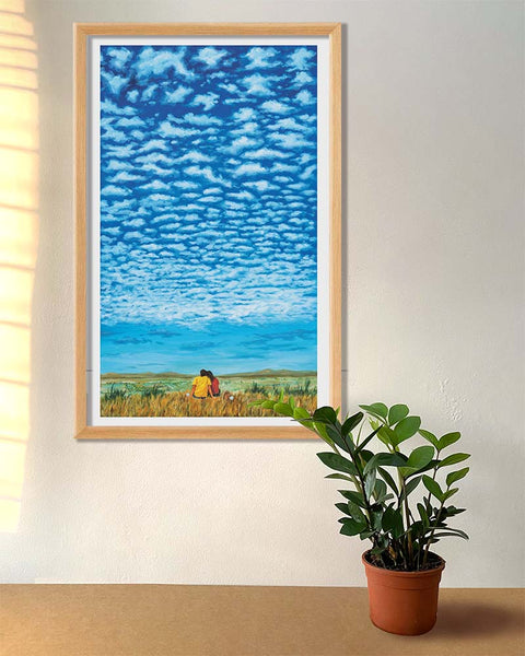Watching Clouds with you - Art Print