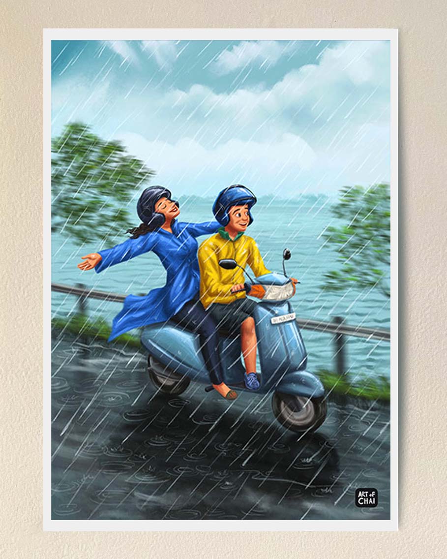 Rainy Bike Rides - Art Print