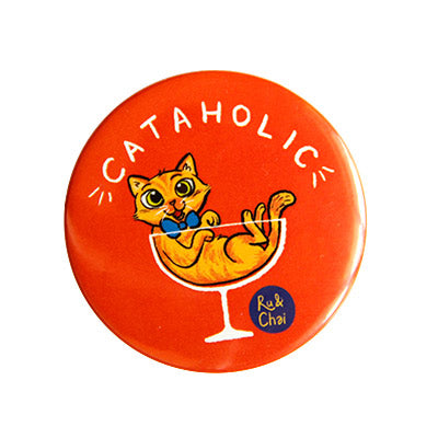 Cataholic Magnet + Badge