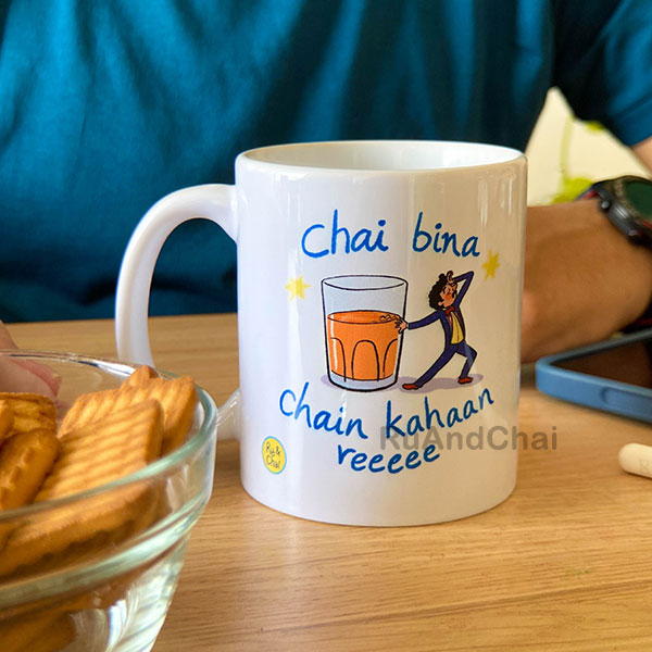 Chai Bina Chain kaha re Mug