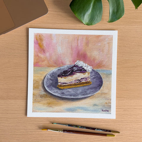 Blueberry Cheesecake - Art Print
