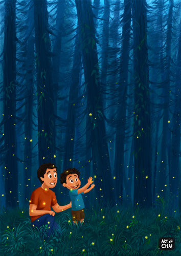 Chasing Fireflies - Art Print