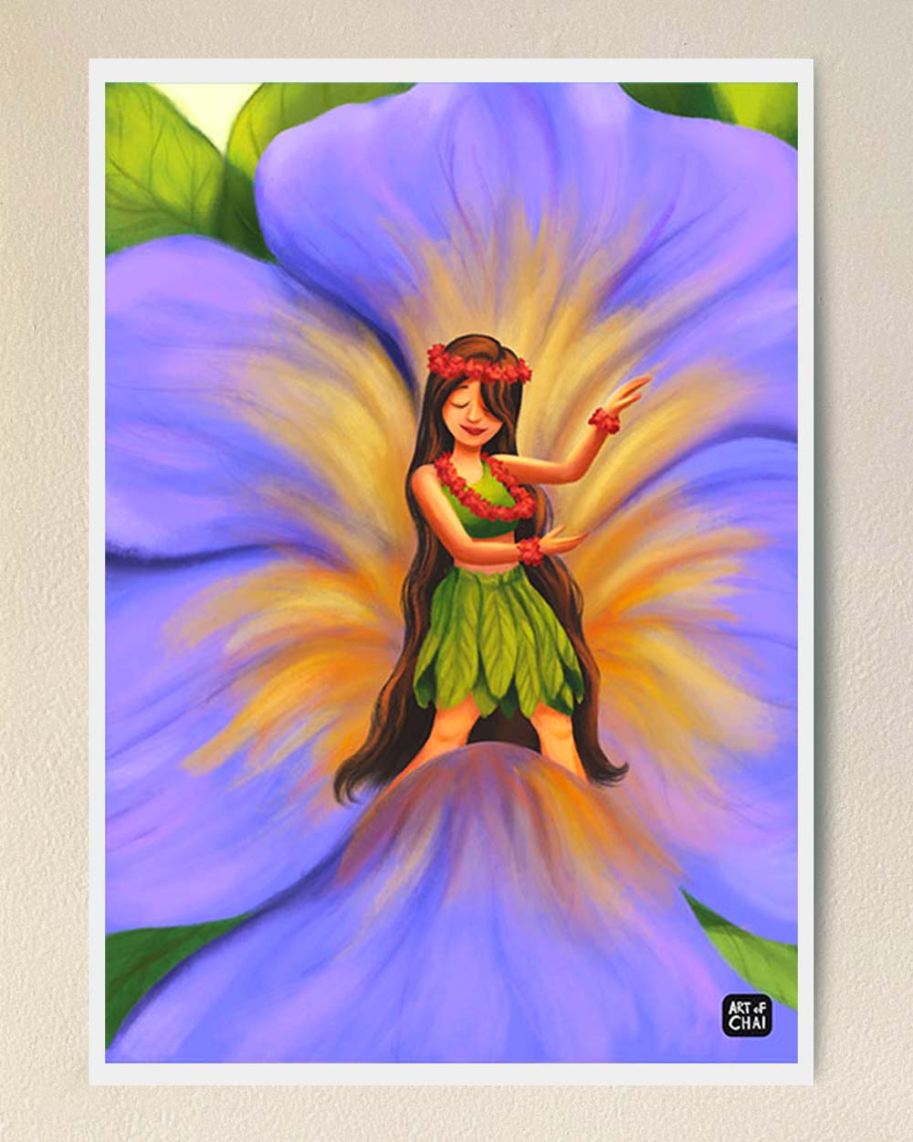 Girl in the flower - Art Print