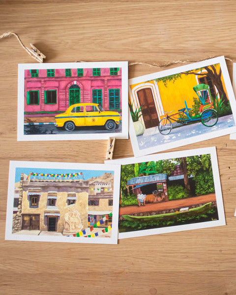 Incredible India Postcards colorful