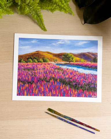 The Magenta Blossoms- Art Print