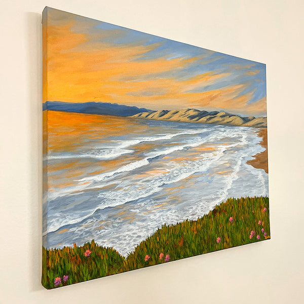 sunset beach painting