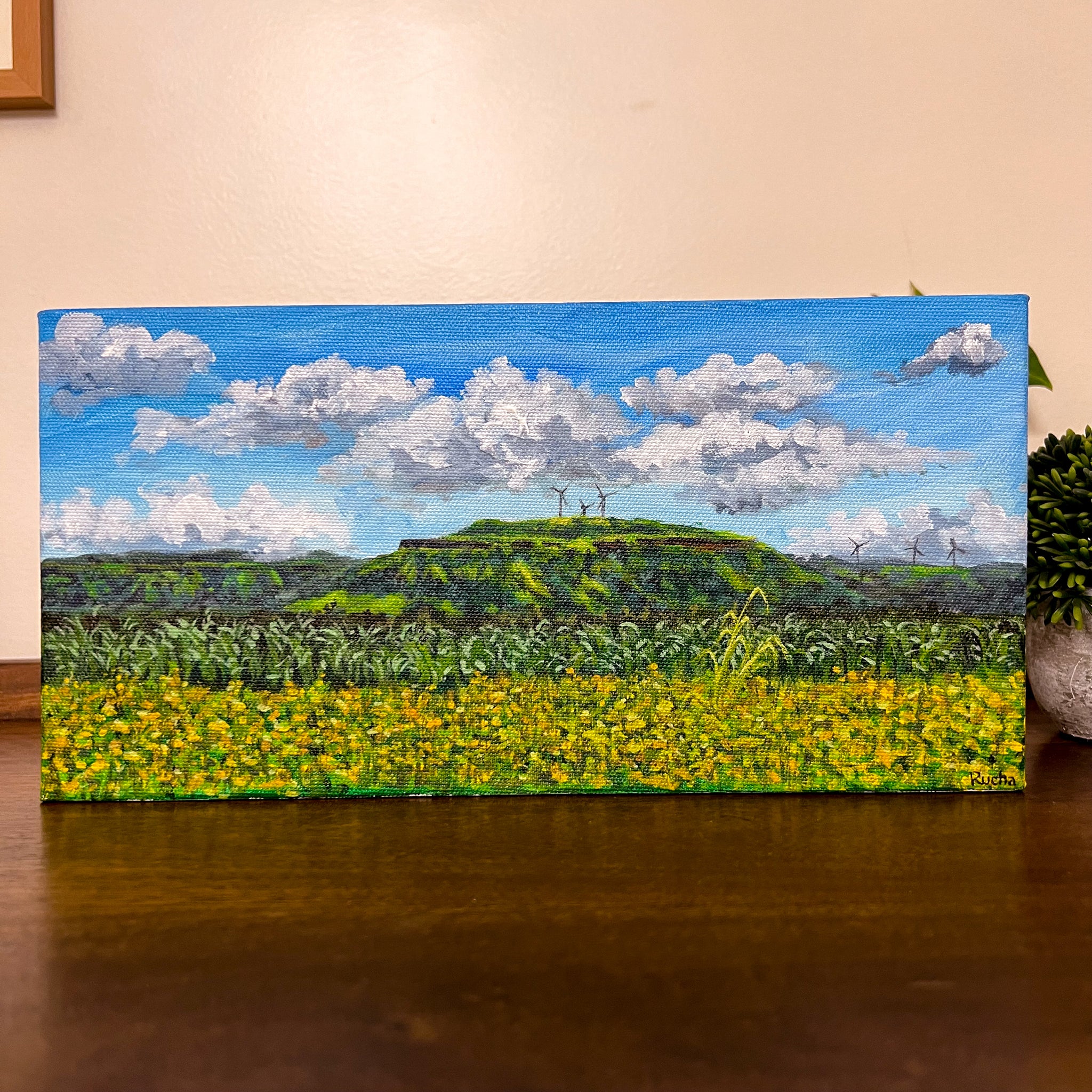 A bright day in the farm - Painting