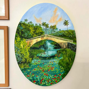 Bridge over the Lily Pond - Painting
