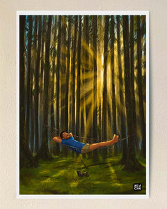 Floating In the Woods- Art Print