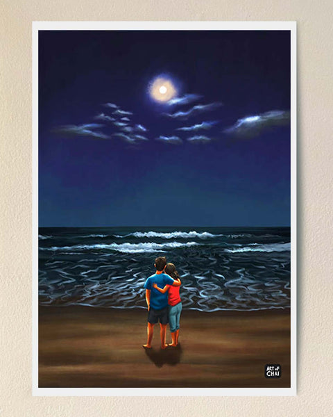 The perfect beach night - Art Print