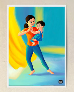 Mother Daughter dance - Art Print