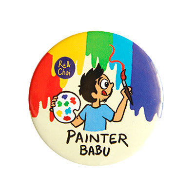 Painter Babu Magnet + Badge